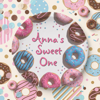 Prato De Papel Donuts Fofos 1º Aniversário