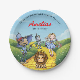 Prato De Papel Dorothy and Friends Yellow Brick Road Birthday 