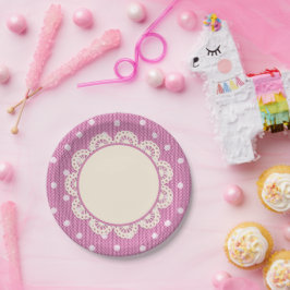 Prato De Papel Dotty Delight Pink