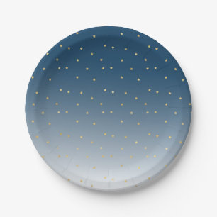 Prato De Papel Douradas estrelas céu brilhando sol