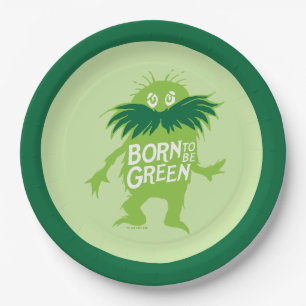 Prato De Papel Dr. Seuss   Lorax - Nascido Para Ser Verde