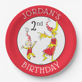 Prato De Papel Dr. Seuss | Parabéns para você
