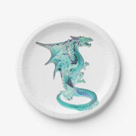 Prato De Papel Dragão Azul Céu