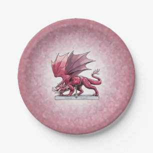Prato De Papel Dragão do Birthstone de janeiro: Grandada