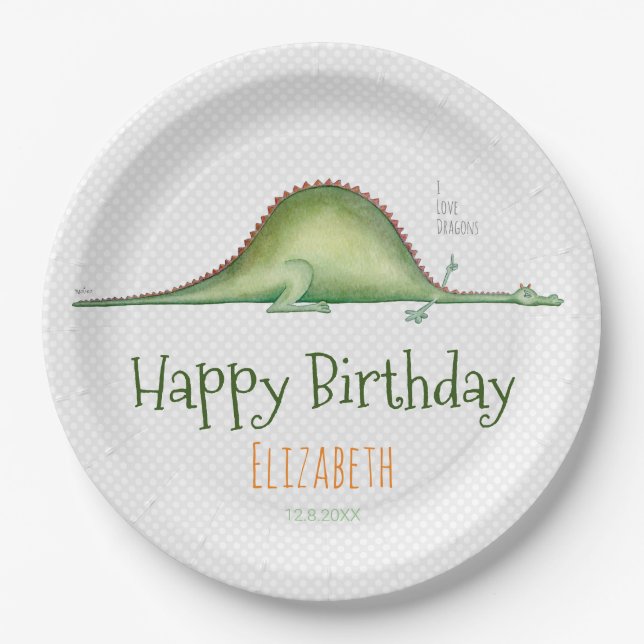 Prato De Papel Dragão estirado no chão (Frente)