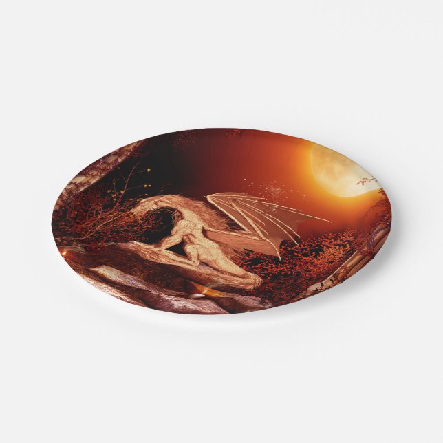 Prato De Papel Dragão maravilhoso (Inclinado)