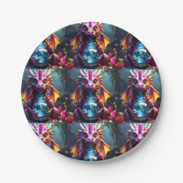 Prato De Papel Dragão Real