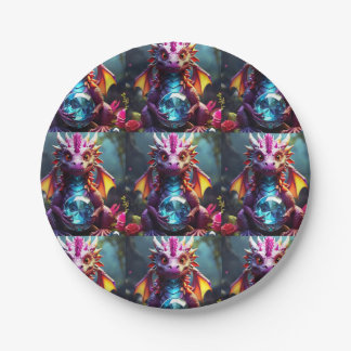 Prato De Papel Dragão Real