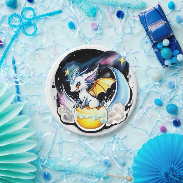 Prato De Papel Dragon Birthday (Festa)