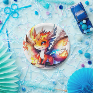 Prato De Papel Dragon Birthday