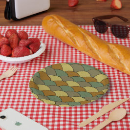 Prato De Papel Dragon Scales, Fans, Waves, Seigaiha, Camouflage