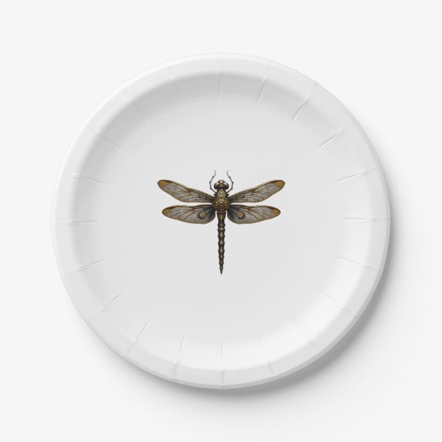 Prato De Papel Dragonfly Animal Art Graphic Dragonfly (2) (Frente)