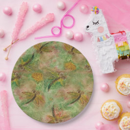Prato De Papel Dragonfly Cotton Candy