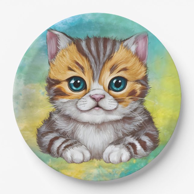 Prato De Papel Drawing Cat (Frente)