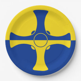Prato De Papel Durham Flag (County of England, Reino Unido)