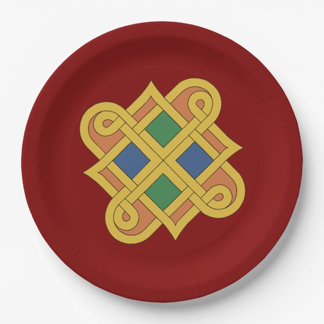 Prato De Papel Durrow Knotwork 2016 (Frente)