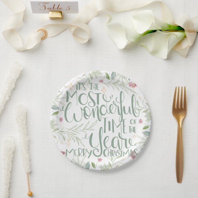 Prato De Papel É a época mais maravilhosa do Natal (Casamento)