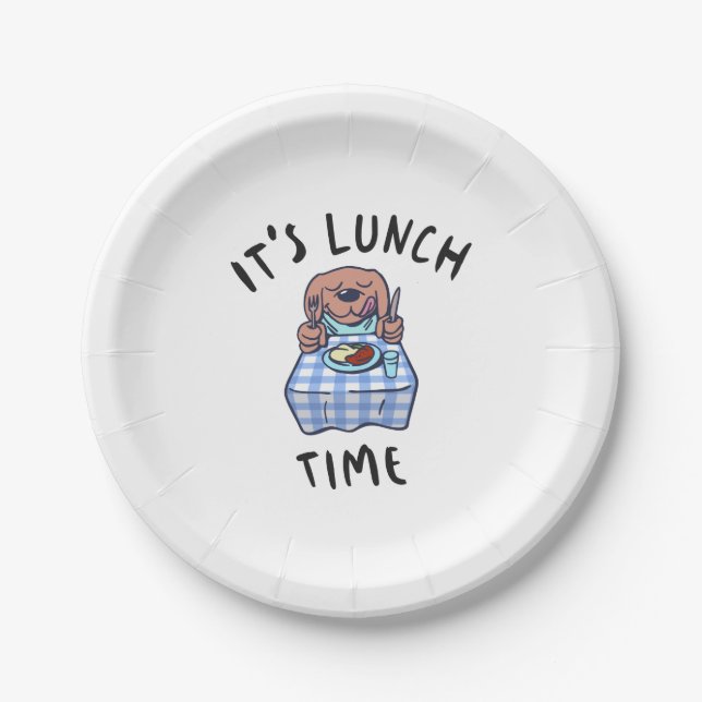 Prato De Papel É hora do almoço (Frente)
