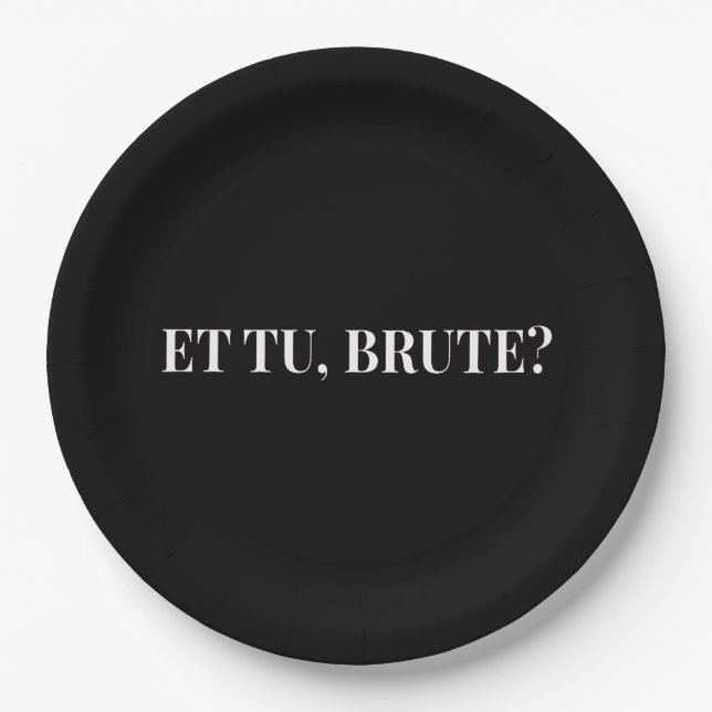Prato De Papel E tu, Brute? Julius Caesar III, de Shakespeare (Frente)