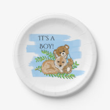 É um Chá de fraldas de Rapaz, Raposa e Urso Teddy