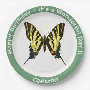 Prato De Papel É uma Festa de aniversário de borboleta de Swallow