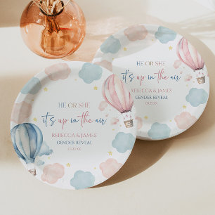 Prato De Papel É Uma Revelação de Gênero de Balão de Ar Quente It