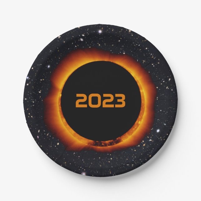 Prato De Papel Eclipse Solar Anular 2023 (Frente)
