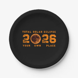 Prato De Papel Eclipse Solar Total 12 de Agosto de 2026