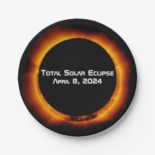 Prato De Papel Eclipse Solar Total 2024