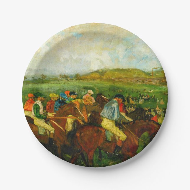 Prato De Papel Edgar Degas Horseback Riding (Frente)