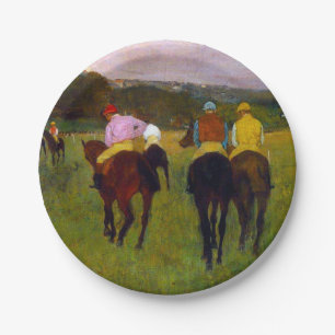 Prato De Papel Edgar Degas Race Horses em Longchamp