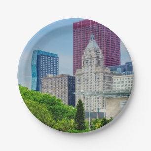 Prato De Papel Edifícios Em Chicago