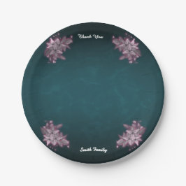 Prato De Papel Editable Elegant Floral Paper Plates