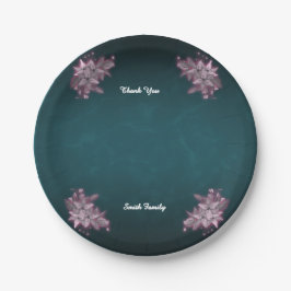 Prato De Papel Editable Elegant Floral Paper Plates