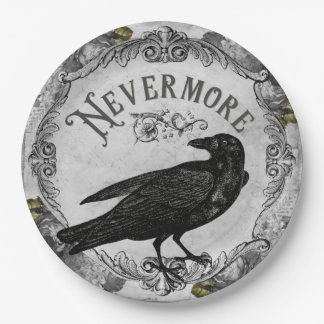 Prato De Papel Eerie Raven Halloween Party Horror