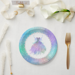 Prato De Papel Eethal Fairy Gown Rainbow Ombre Pastel Sheen