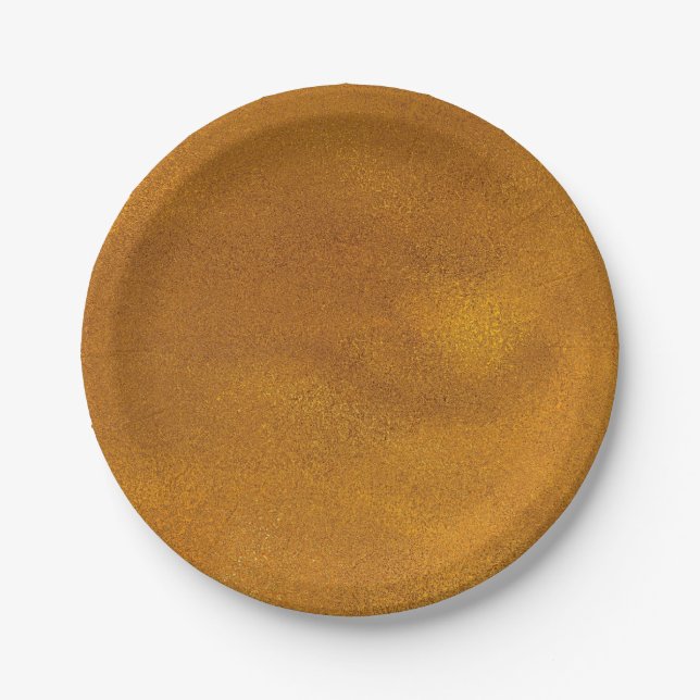 Prato De Papel Efeito Dourado (Frente)