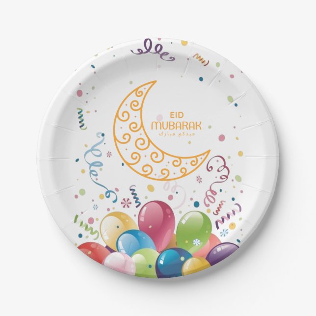Prato De Papel Eid mubarak (Frente)