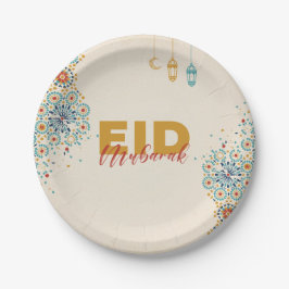 Prato De Papel Eid mubarak