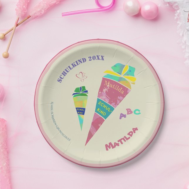 Prato De Papel Einschulung Feier Schulkind Einschulungsfeier 2024 (Criador carregado)
