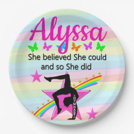 PRATO DE PAPEL ELA ACREDITAVA QUE PODERIA GYMNAST DESIGN