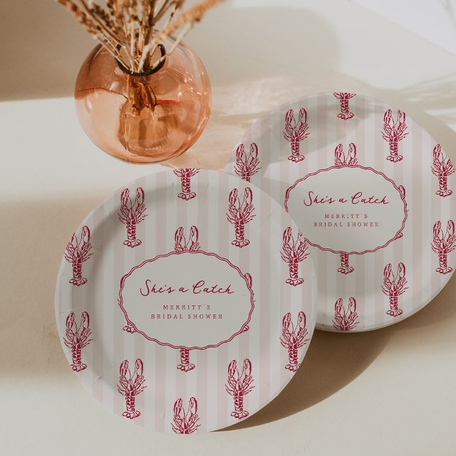 Prato De Papel Ela é um Prêmio | Churrasco de Lagosta no Verão (Criador carregado)