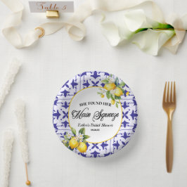 Prato De Papel Ela Encontrou Seu Chá de panela De Limão De Aperte