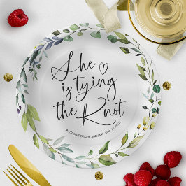 Prato De Papel Ela Está Casando Chuveiro Nupcial