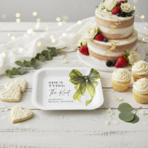 Ela Está Dando o Nó Laço Verde Limão Chá de Noiva