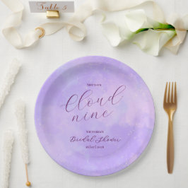 Prato De Papel Ela está no Chá de panela Cloud Nine