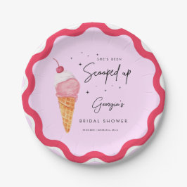 Prato De Papel Ela foi esfregada no Chá de panela vermelho rosa