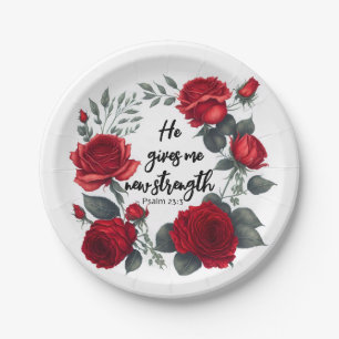 Prato De Papel Ele Me Dá Uma Nova Força