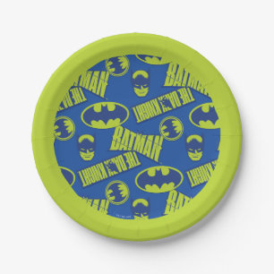 Prato De Papel Electric Up Batman - The Dark Knight Pattern