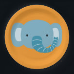 Prato De Papel Elefante Birthday Kids Room Wall Papéis de Arte<br><div class="desc">Elefante Birthday Kids Room Wall Papéis de Arte</div>